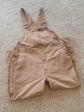 Vintage Dickies Brown Bib Overalls 44x30 Men's Work Wear / Outerwear